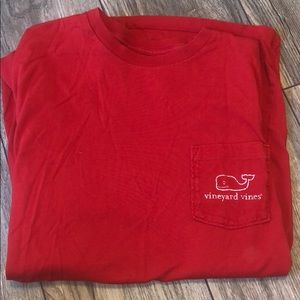 Dark Red Long Sleeve Vineyard Vine T-shirt